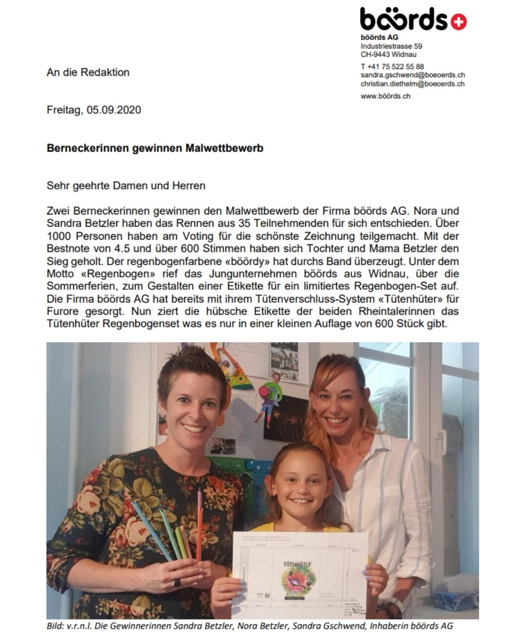 Regenbogen-Malwettbewerb