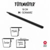 TÜTENHÜTER 18 cm -  M - SCHWARZ OFFENVERKAUF